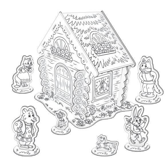 Раскраска 3D "Теремок" фото книги 2