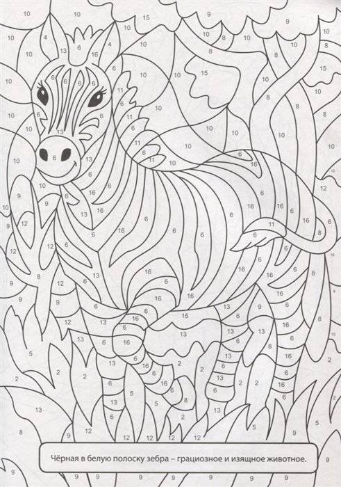 Раскраска по номерам. Весёлый зоопарк фото книги 4