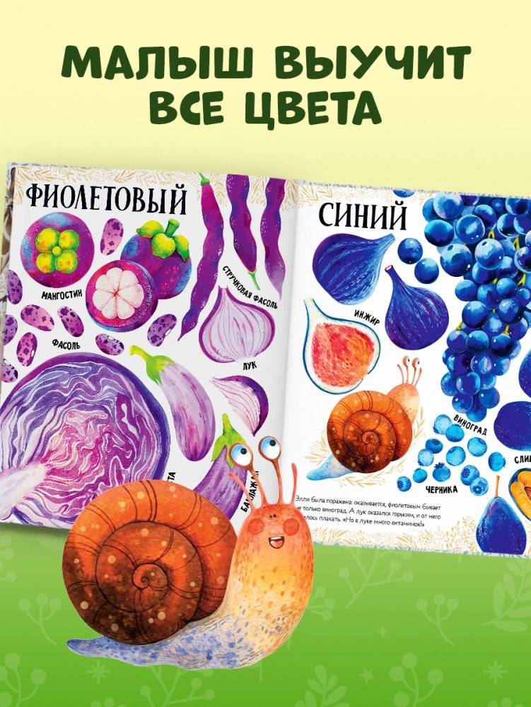 Приключения улитки Элли в мире фруктов и овощей (мягкая обложка) фото книги 4