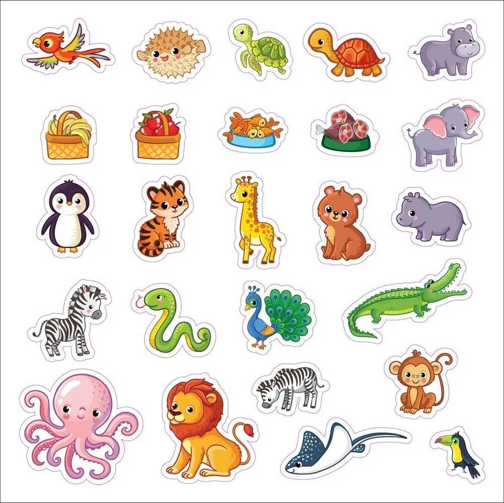 В зоопарке. Книга с липучками фото книги 5