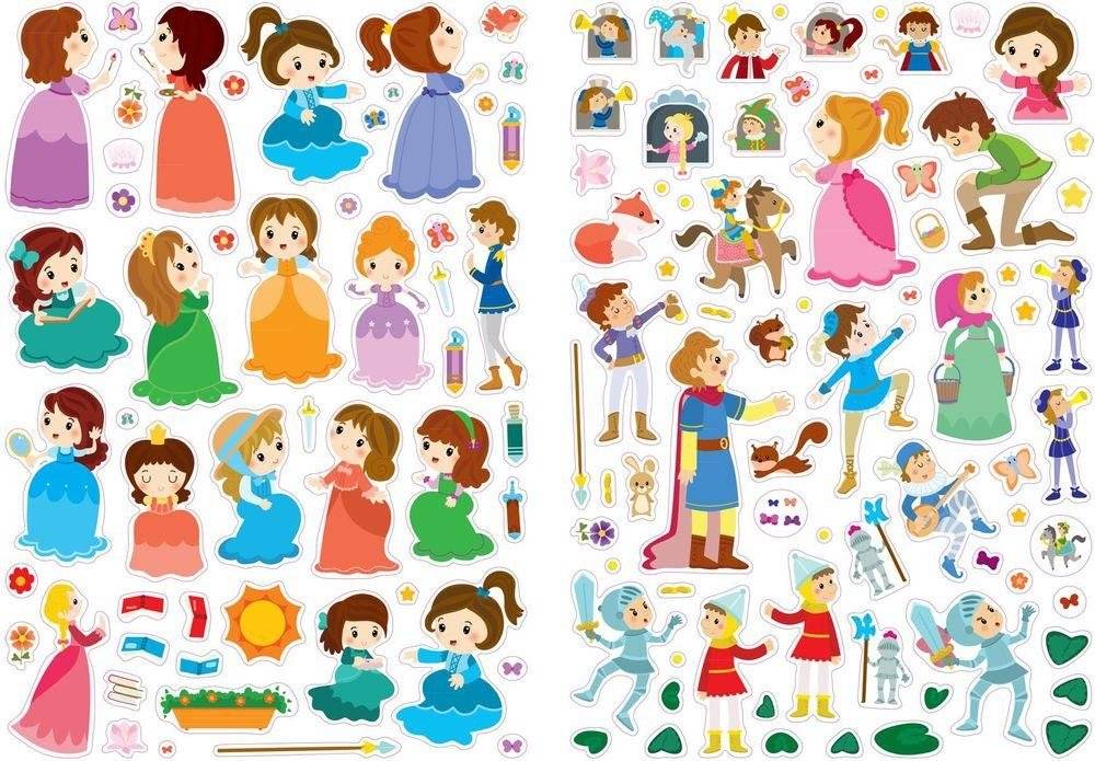 600 наклеек. Принцессы и рыцари фото книги 2