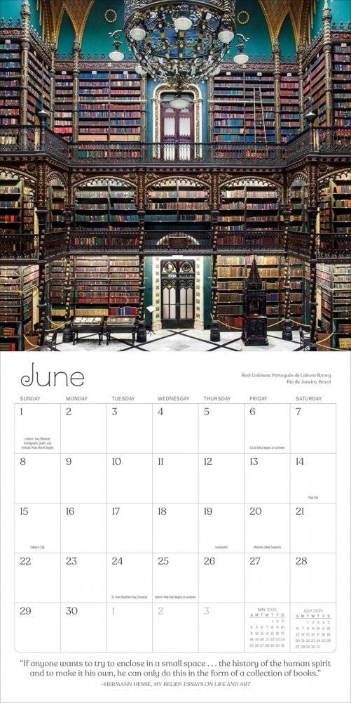 A calendar for book lovers wall calendar 2025 фото книги 5