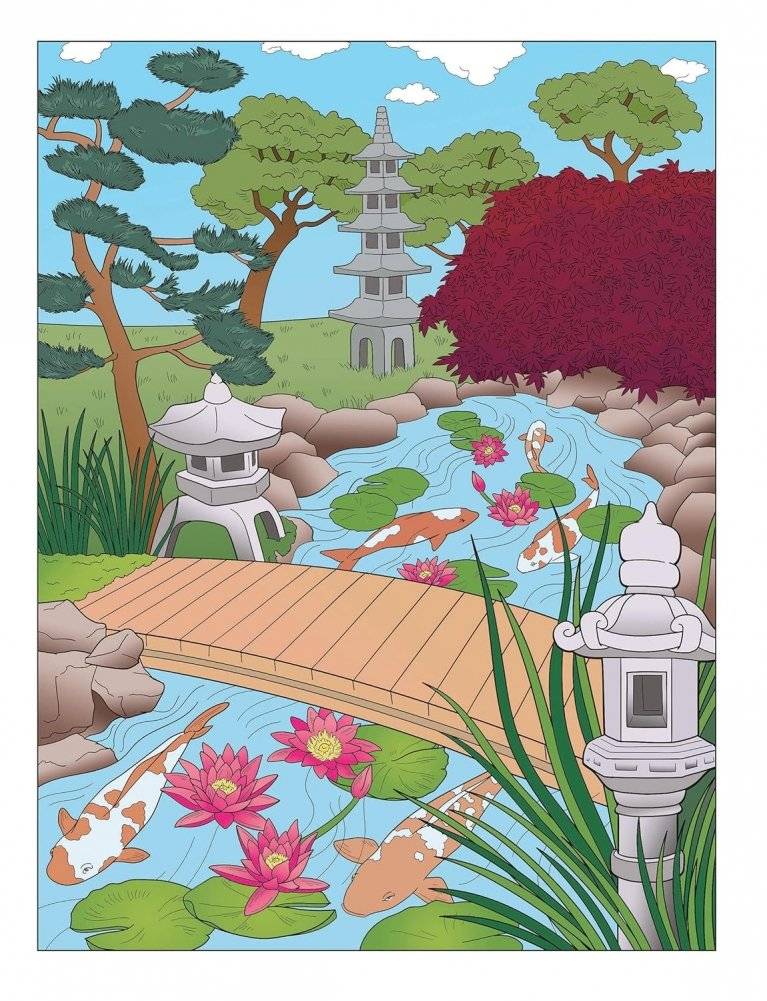 Creative Haven Gorgeous Gardens Coloring Book фото книги 3