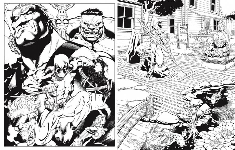 Marvel`s Deadpool: the Official Colouring Book фото книги 2