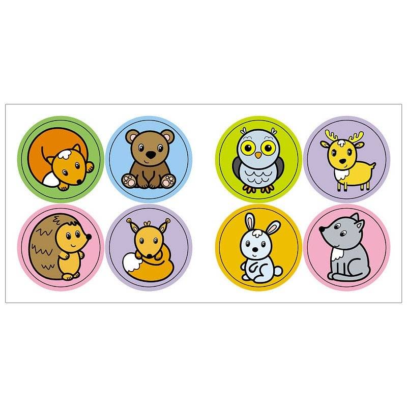 Раскраска с наклейками "В лесу" фото книги 4