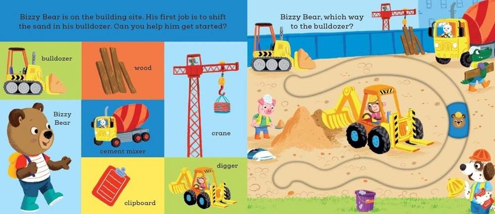 Bizzy Bear: Find and Follow on the Building Site фото книги 3