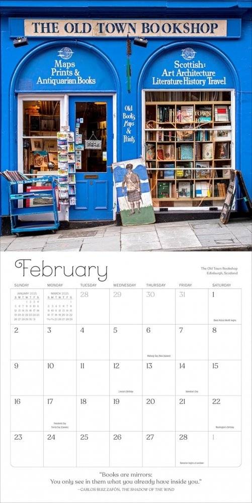 A calendar for book lovers wall calendar 2025 фото книги 3