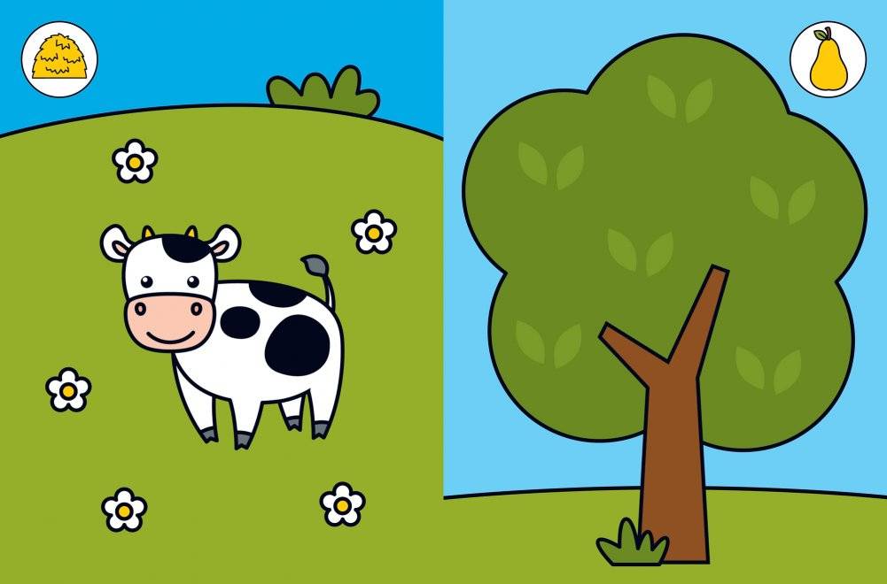 Му-у! На ферме. Книжка с наклейками (48 наклеек) фото книги 2