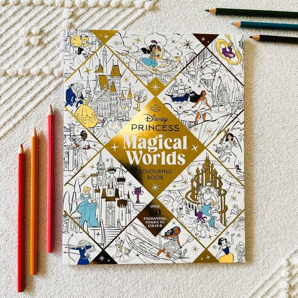 Disney Princess Magical Worlds Colouring Book фото книги 5