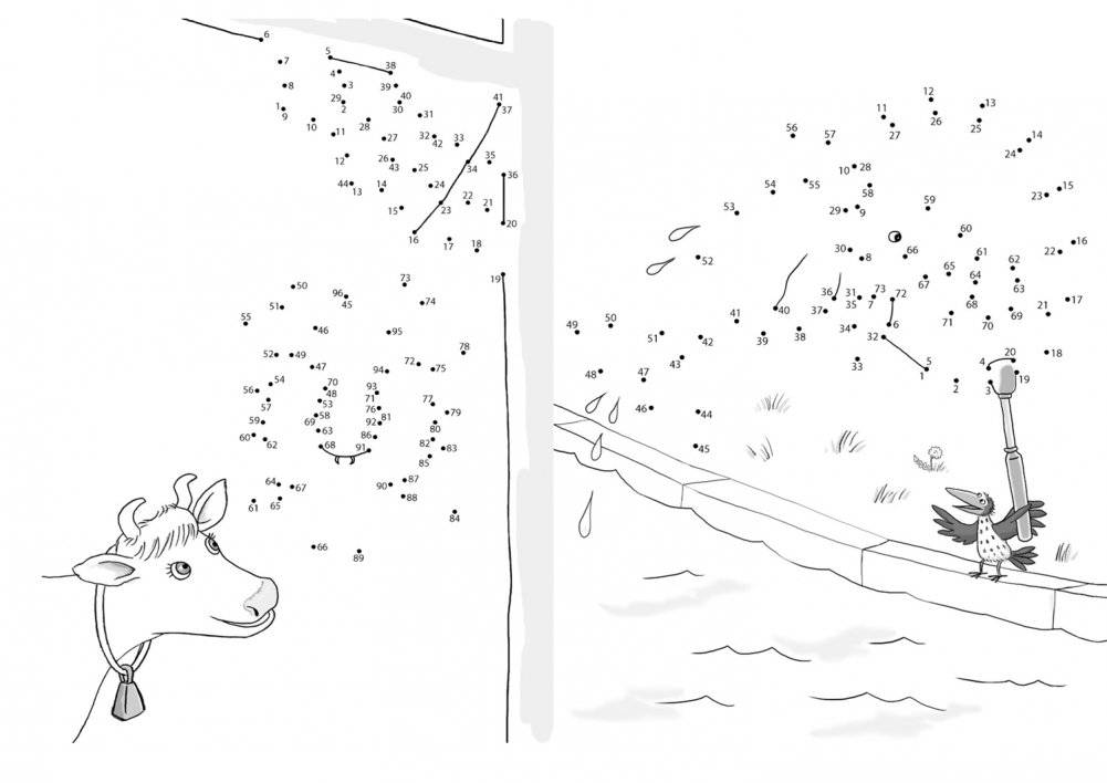 Мама Му и Кракс. От точки к точке. Книжка-раскраска по точкам фото книги 4