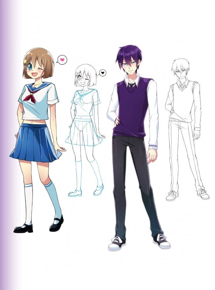 Учимся рисовать персонажей аниме за 5 минут. Простые пошаговые уроки для создания неповторимых героев за короткое время фото книги 3