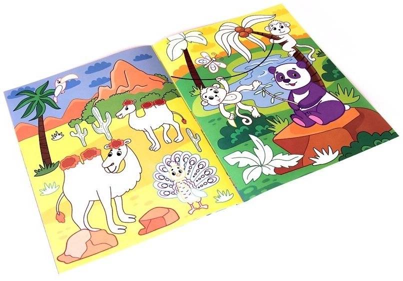 Первый зоопарк. Раскраска для самых маленьких фото книги 2