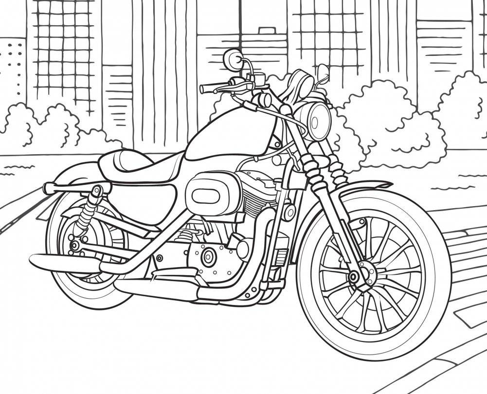 Лучшие раскраски для мальчиков. Мотоциклы фото книги 7