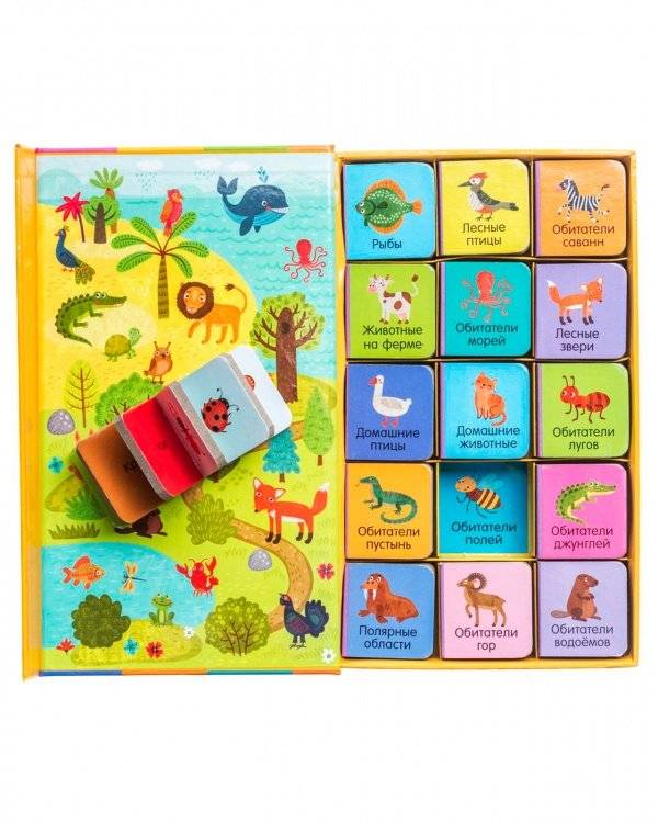 Мои любимые животные. 15 книжек-кубиков фото книги 3