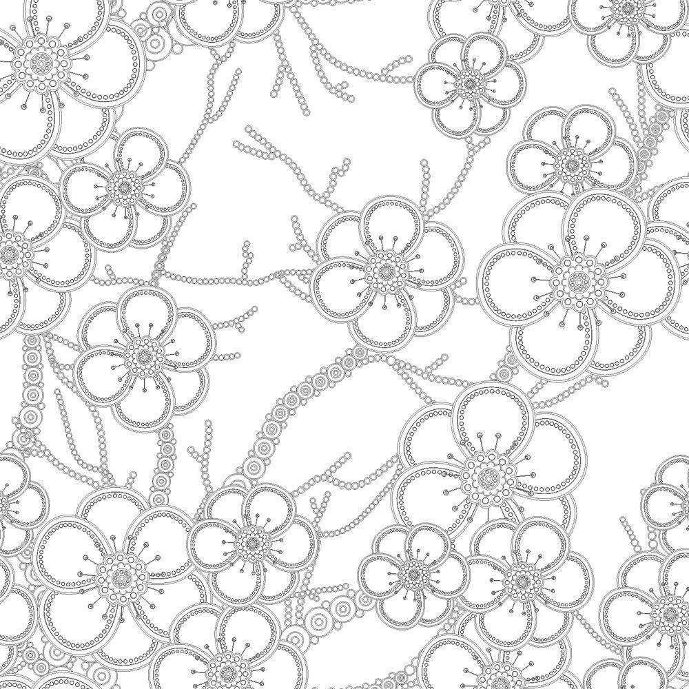 Цветочный рай. 70 рисунков для раскрашивания и снятия стресса фото книги 3