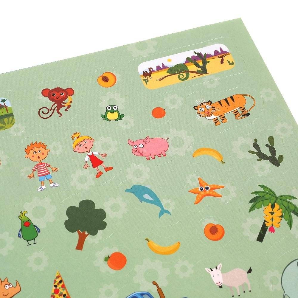 Веселая прогулка. Альбом 200 наклеек. Синий трактор фото книги 3