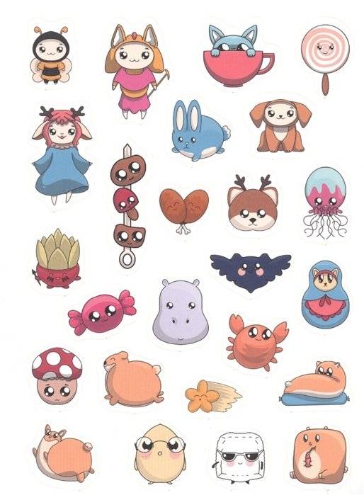 100 наклеек. Няшки фото книги 3