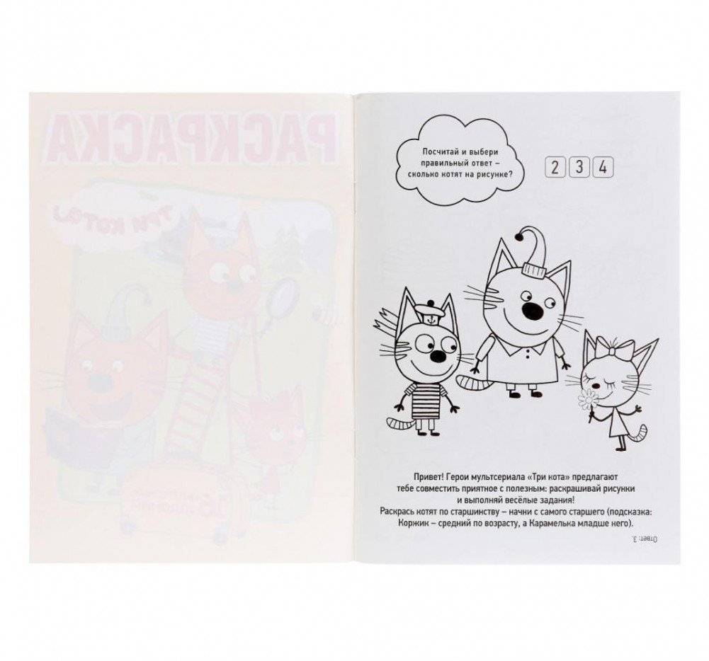 Раскраска. Три кота фото книги 3