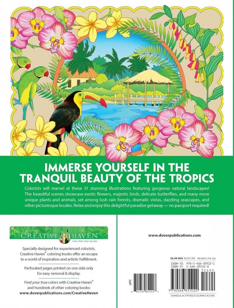 Creative Haven Tropical Wonders Coloring Book фото книги 2