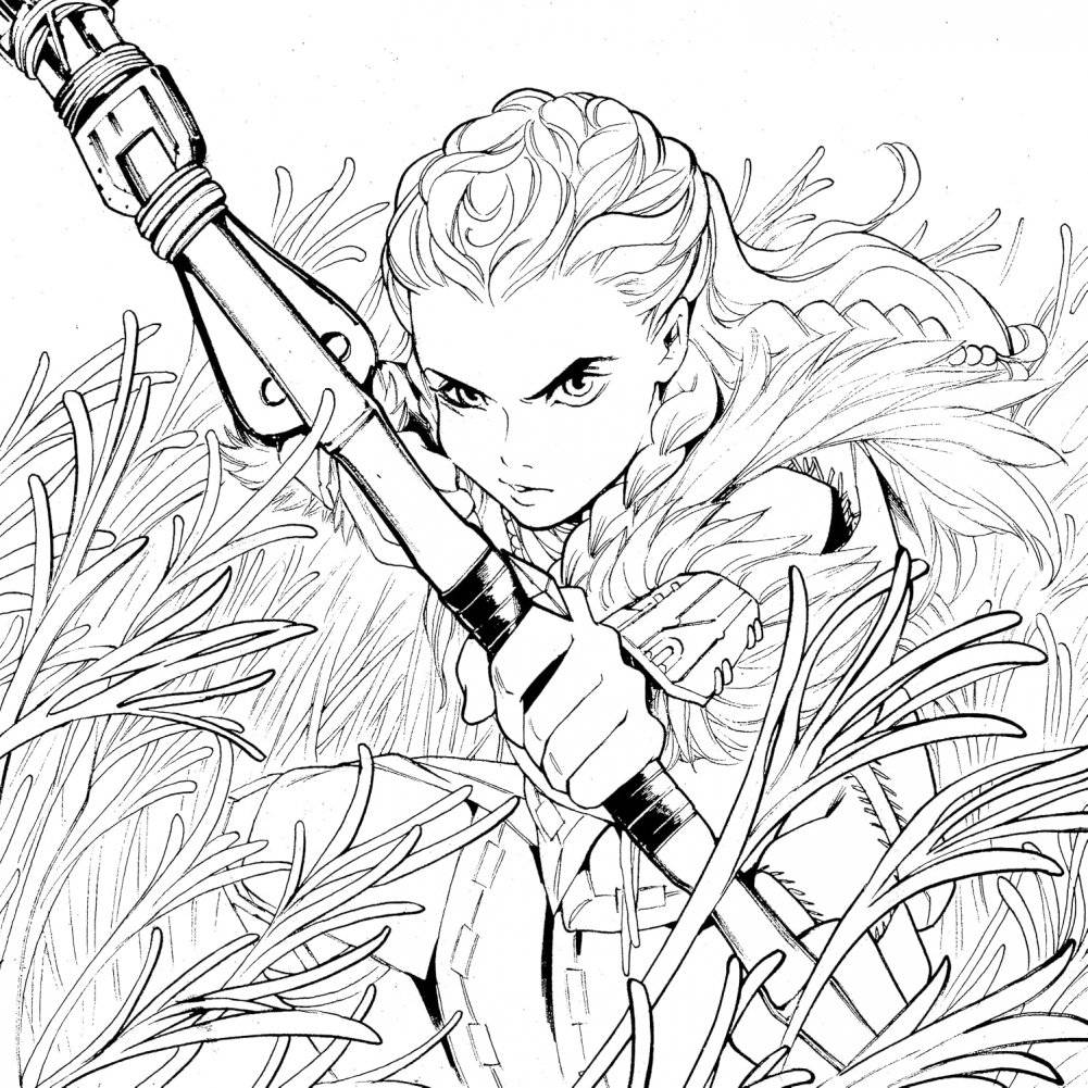 The Official Horizon Zero Dawn Coloring Book фото книги 2