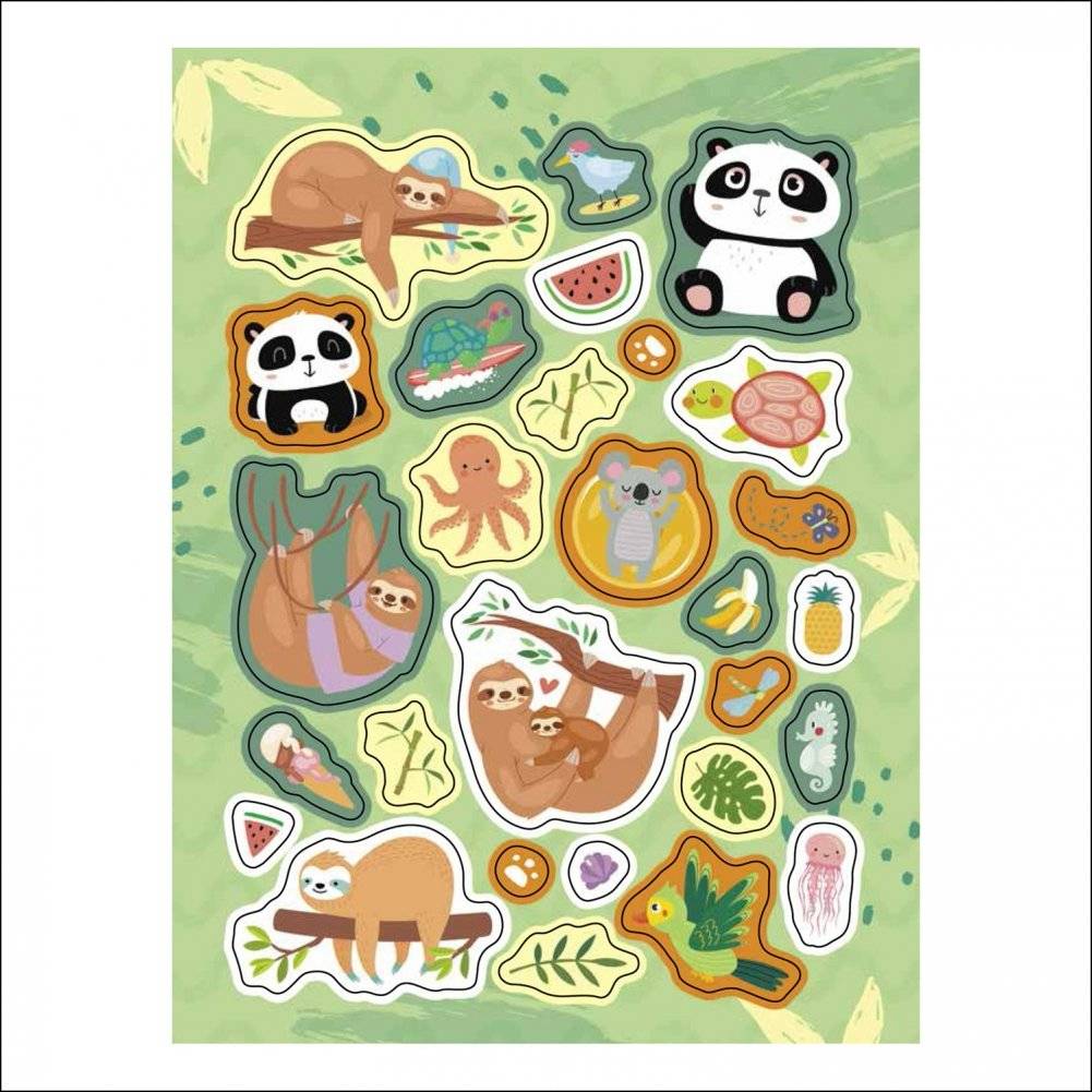 100 наклеек. Ленивцы и панды фото книги 2