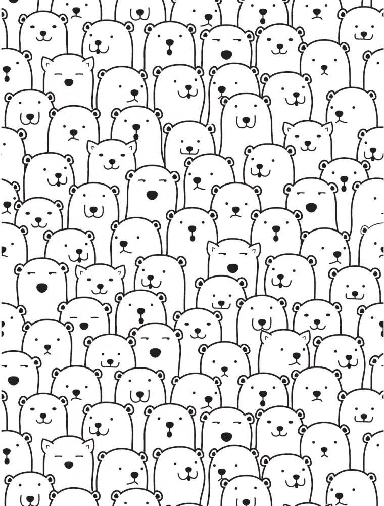 Котики и другие анальгетики. Раскраска-антистресс фото книги 4