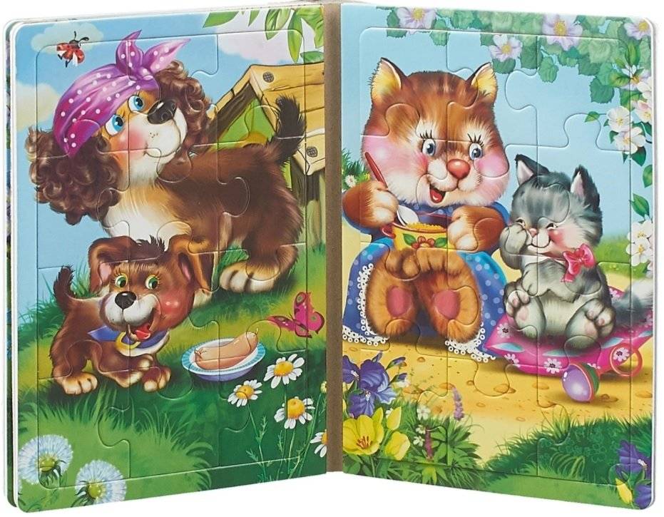 Мамы и дети. Книжка-пазл. 6 картинок фото книги 3