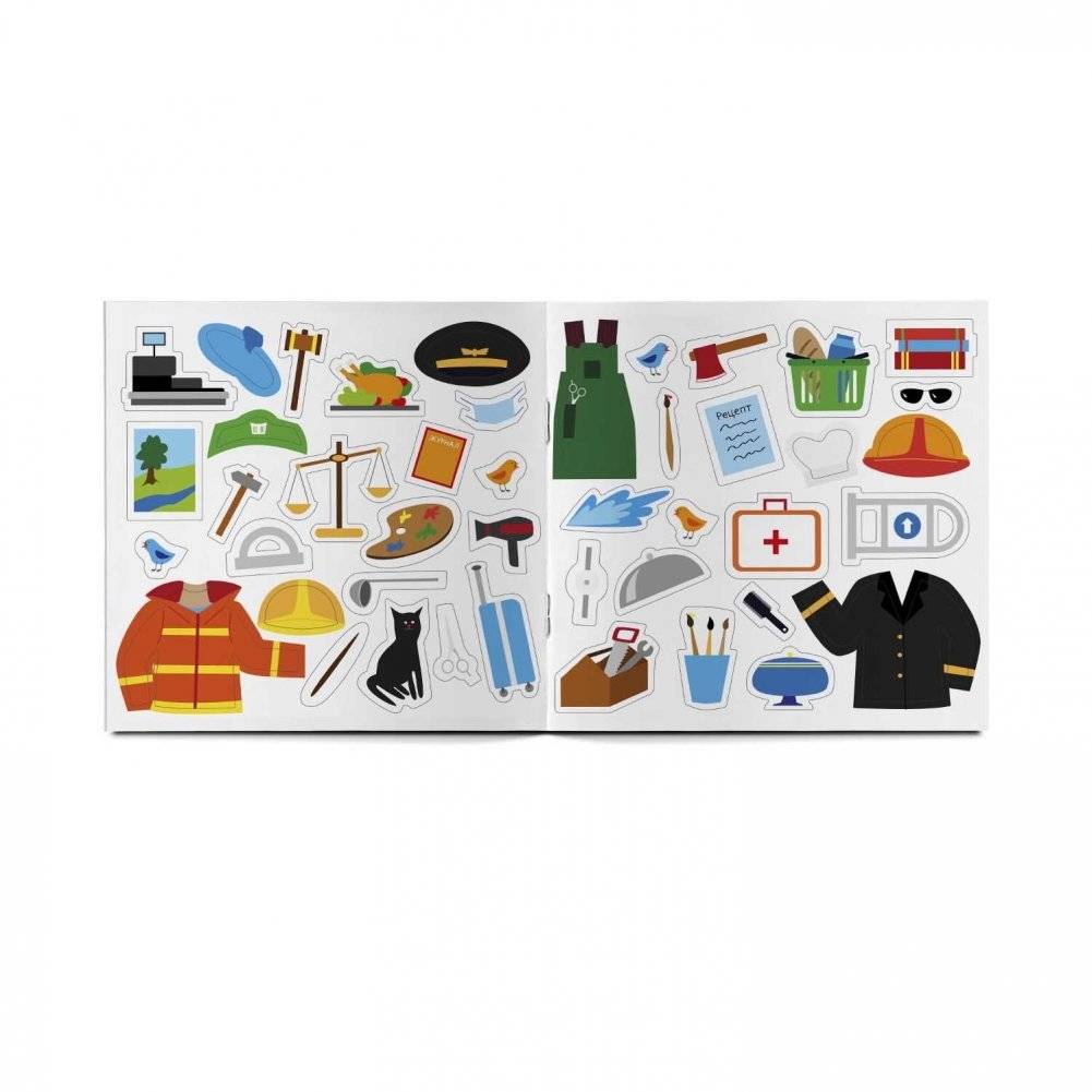 Альбом с многоразовыми наклейками "Кто кем работает" фото книги 3