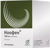 OlainFarm Noofen, 500 mg, 24 caps.