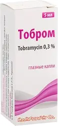 Rompharm Tobrom drops, 0.3%, 5 ml.