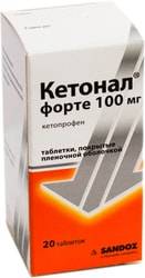 Sandoz Ketonal Forte, 100 mg, 20 tablets
