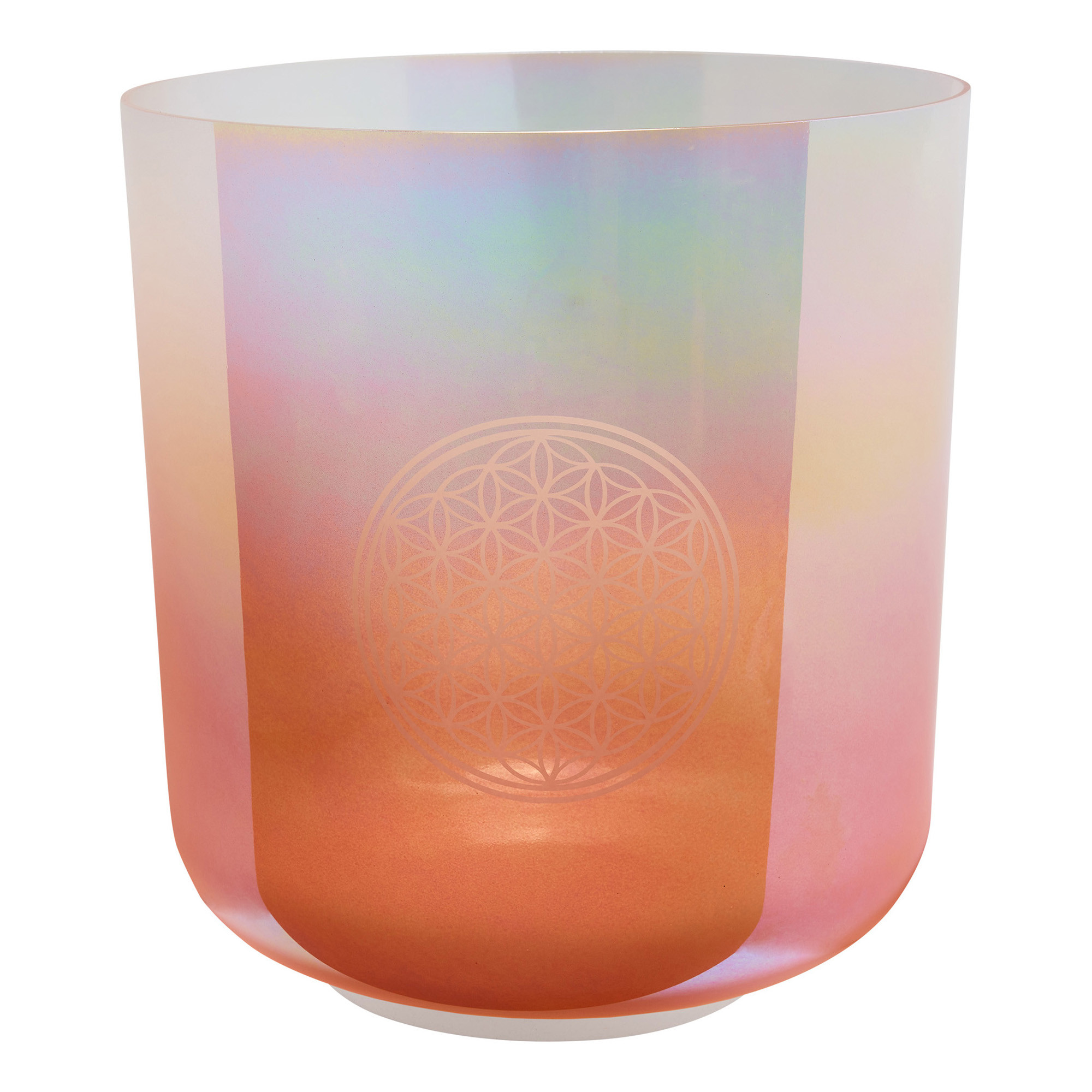 Meinl Sonic Energy 9" Essence Crystal Singing Bowl C3, Light Rose Gold, 128 Hz, Flower of Life (ECSB128FOL)