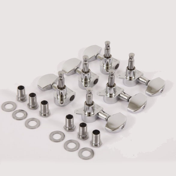 IBANEZ acoustic guitar machine head tuner set - 3 x left/3 x right in chrome (5AMH15G)