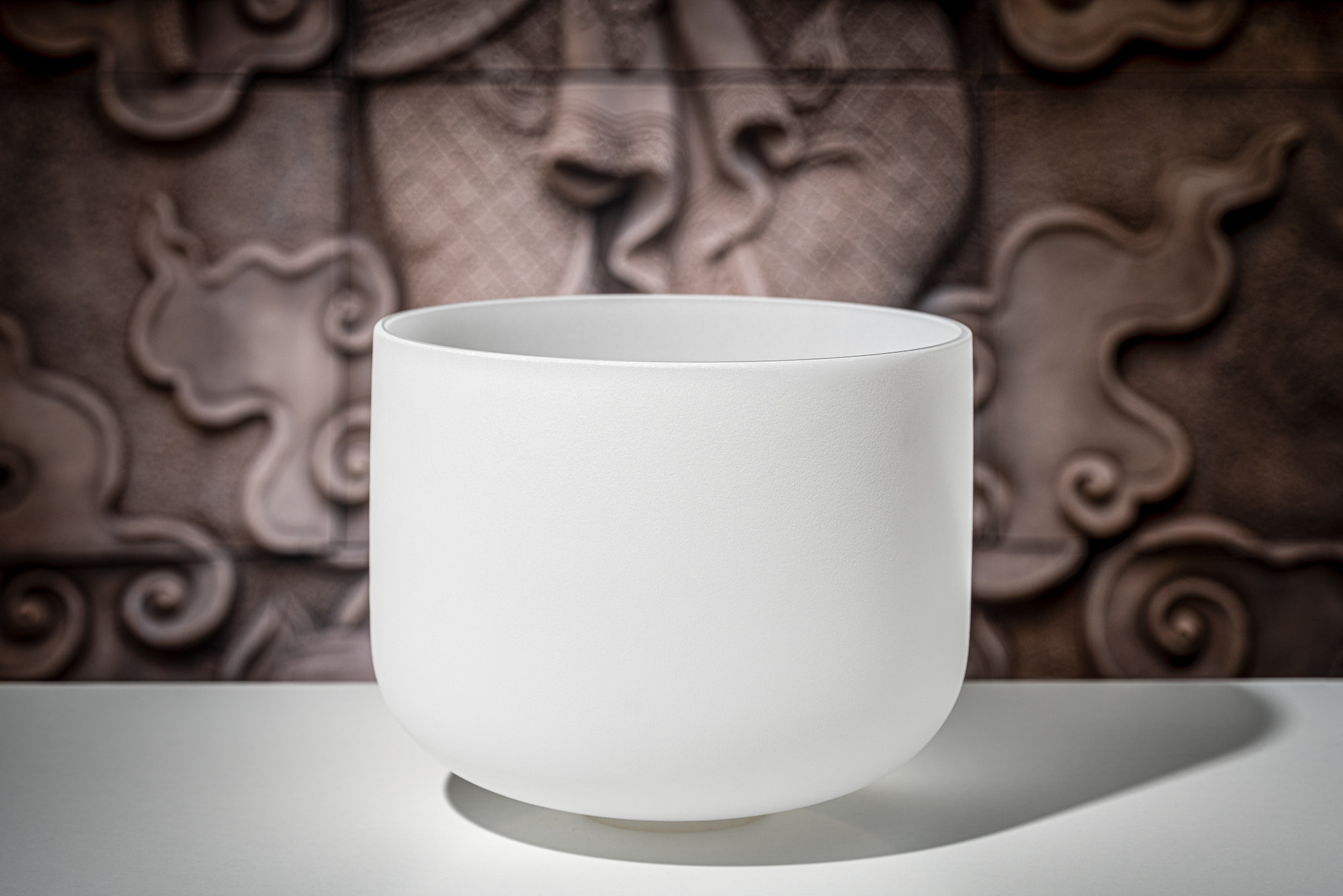 Meinl Sonic Energy 12" white-frosted Crystal Singing Bowl E4, 432 Hz, Solarplexuschakra (CSB12E)