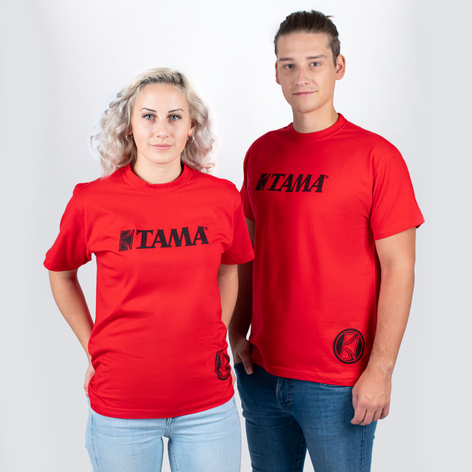 TAMA T-Shirt in rot mit Logo auf der Brust (TT11LG-S)