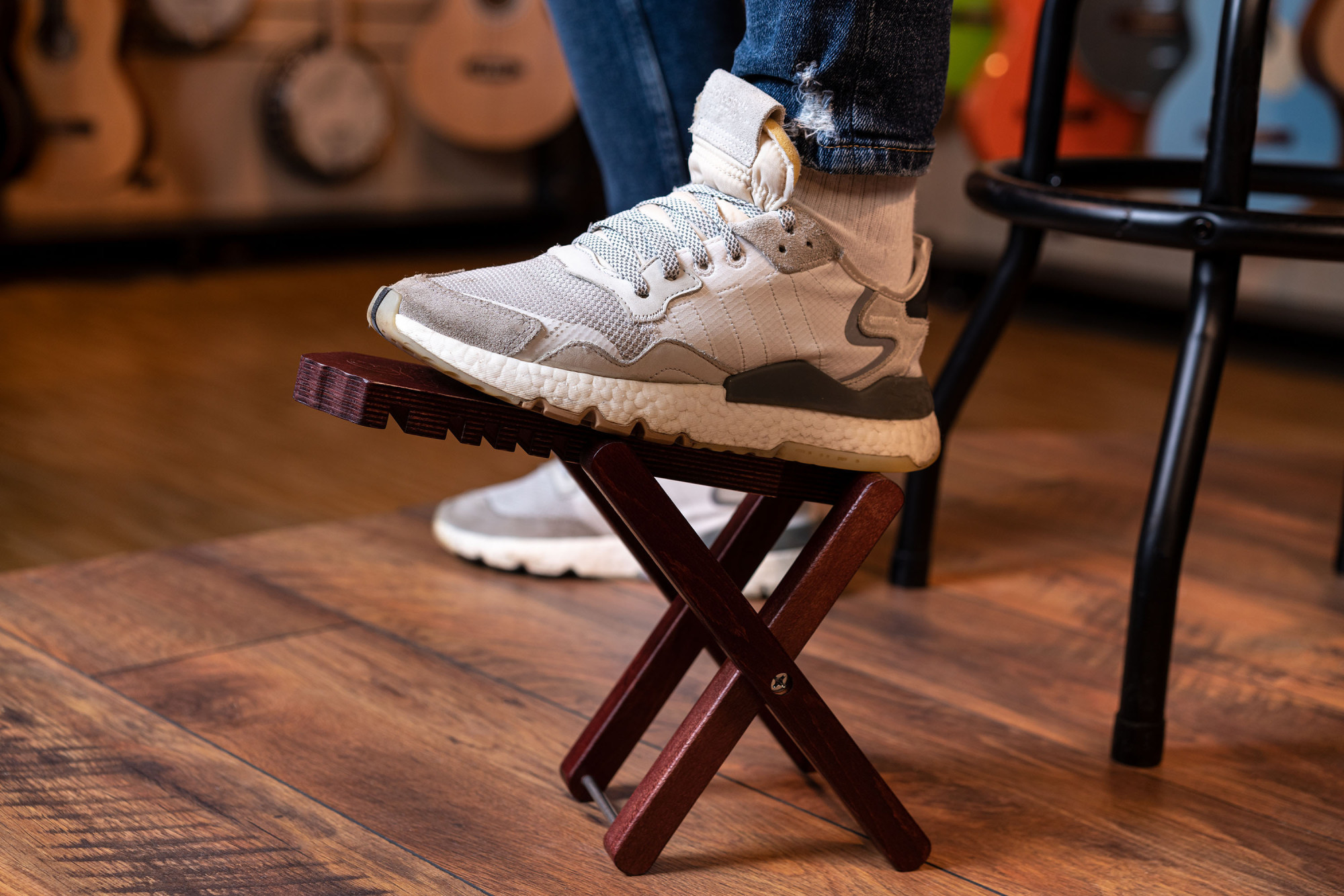 ORTEGA Holzfußbank - Dunkelbraun (OWFS-1DB)