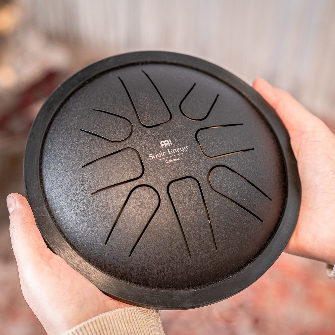 Meinl Sonic Energy 7" Small Steel Tongue Drum, F Moll, 8 Töne, 440 Hz, Schwarz (SSTD1BK)