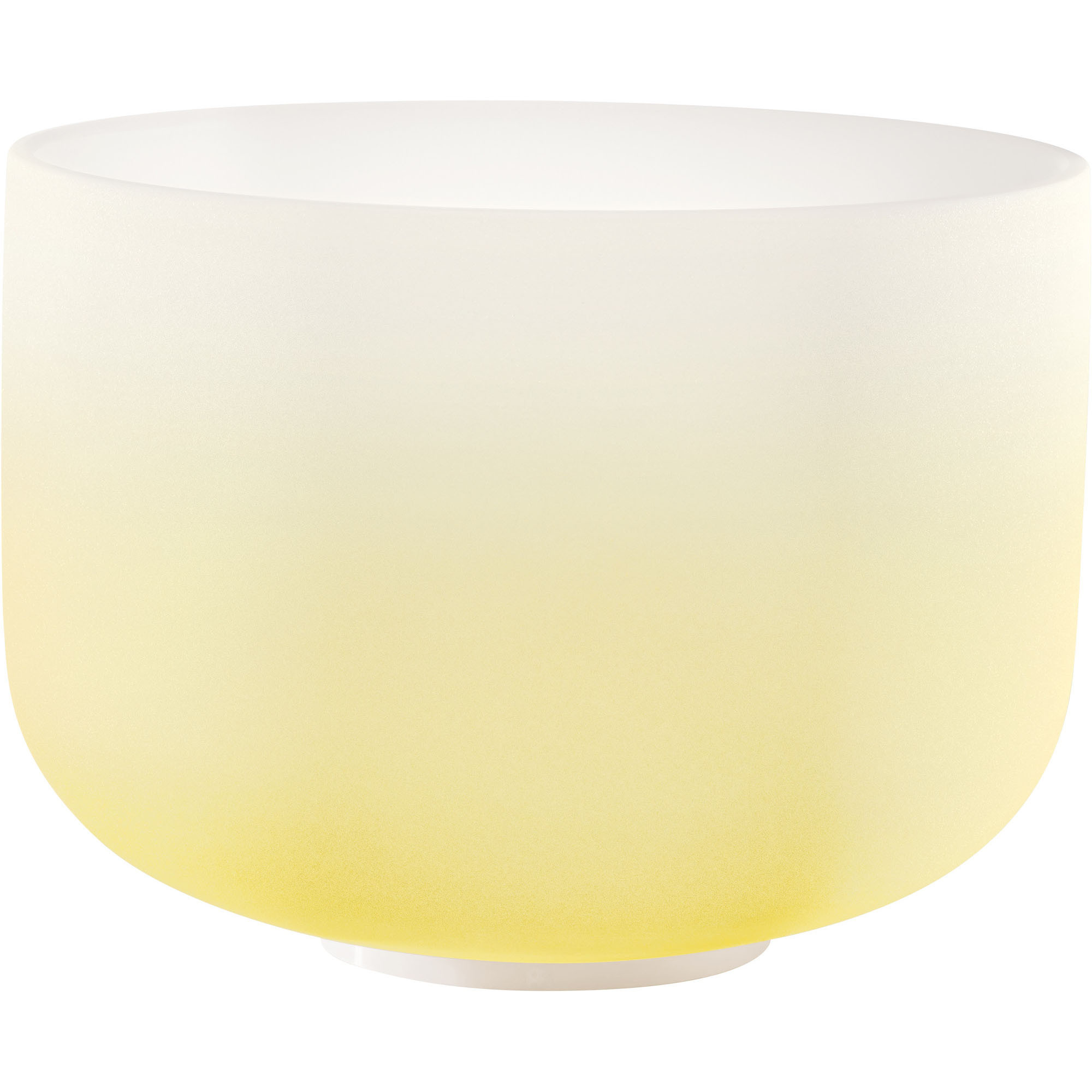Meinl Sonic Energy 12" color-frosted Crystal Singing Bowl E4, Yellow, 440 Hz, Solarplexus Chakra (CSBC12E)