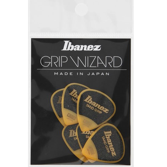 IBANEZ Grip Wizard Series Sand Grip Flat Picks - 6 pcs (PPA16MSG-YE)