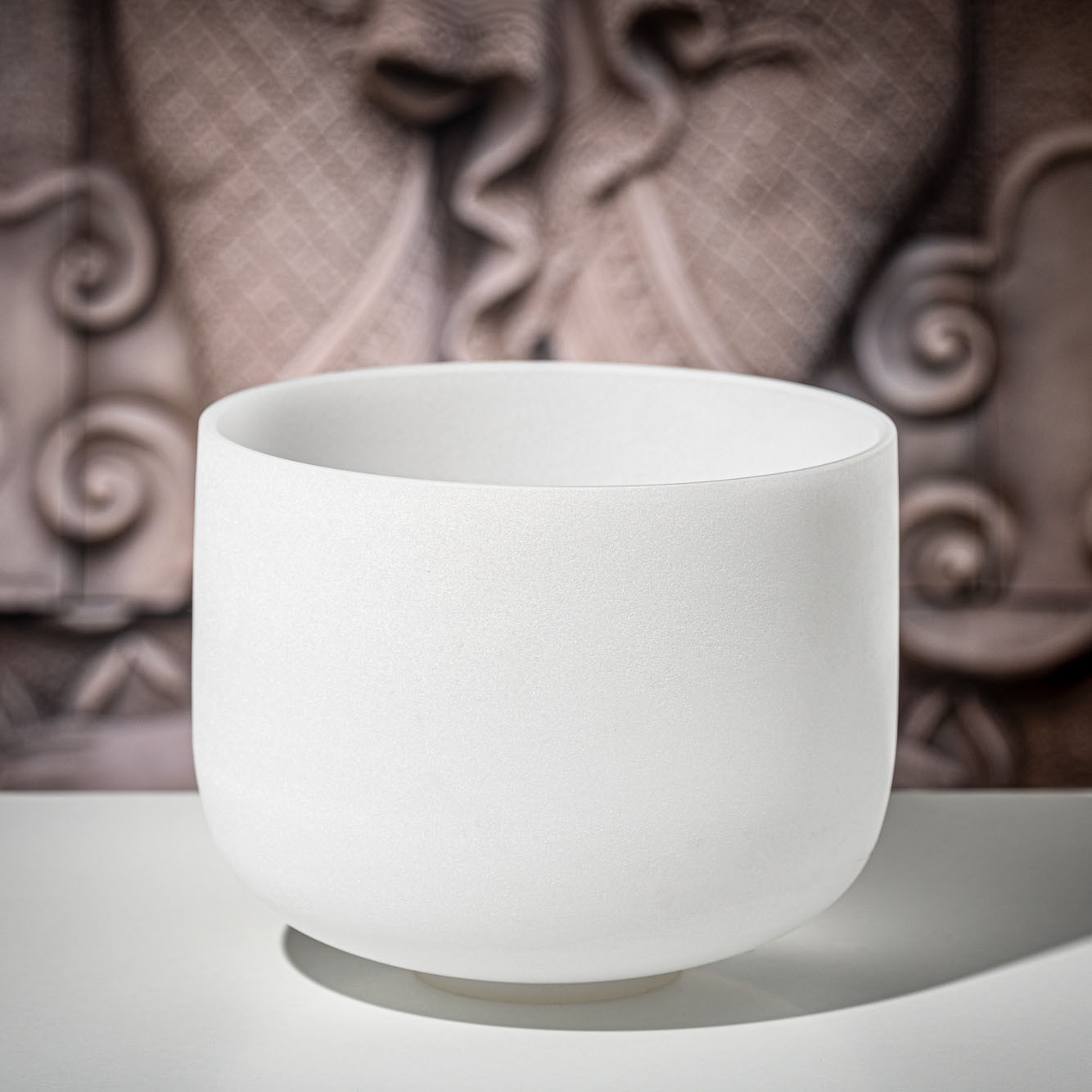 Meinl Sonic Energy 10" white-frosted Crystal Singing Bowl F4, 432 Hz, Heart Chakra (CSB10F)