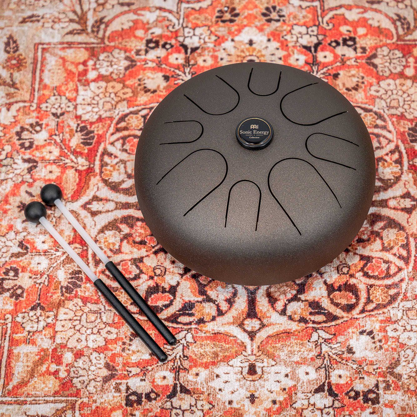 Meinl Sonic Energy 12" Steel Tongue Drum, A Akebono, 8 Töne, 440 Hz, Vintage Braun (STD2VB)