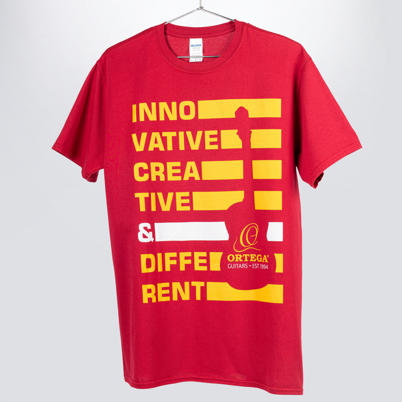 ORTEGA T-Shirt "Bars" - Burgundy Red (OBAR-BU-XL)