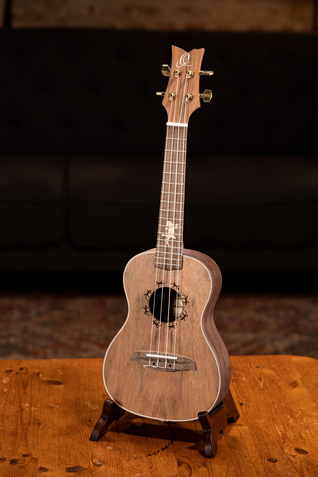 ORTEGA Lizard Serie Konzert Ukulele 4 String Lefty - Paldao Natural + Bag (LIZARD-CC-GBL)