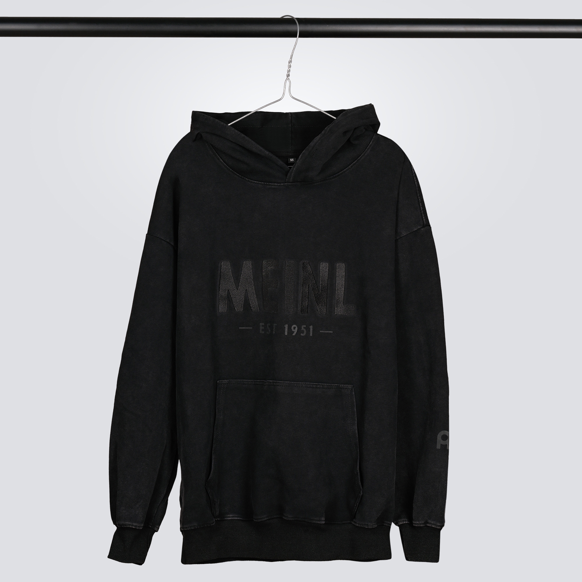 MEINL Oversized Hoodie Vintage Logo – Denim Gray (M-HOOD-WB-L)