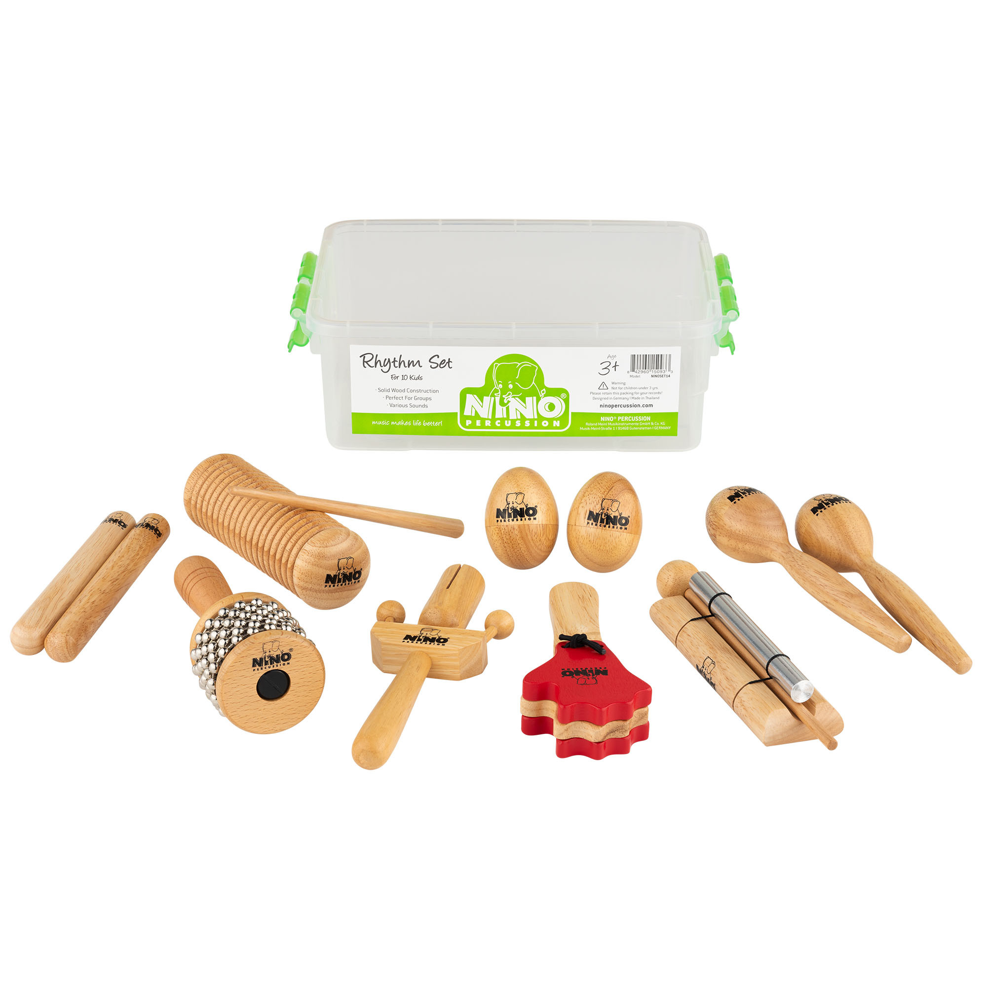 NINO Percussion Wooden Rhythm Box Set (NINOSET14)