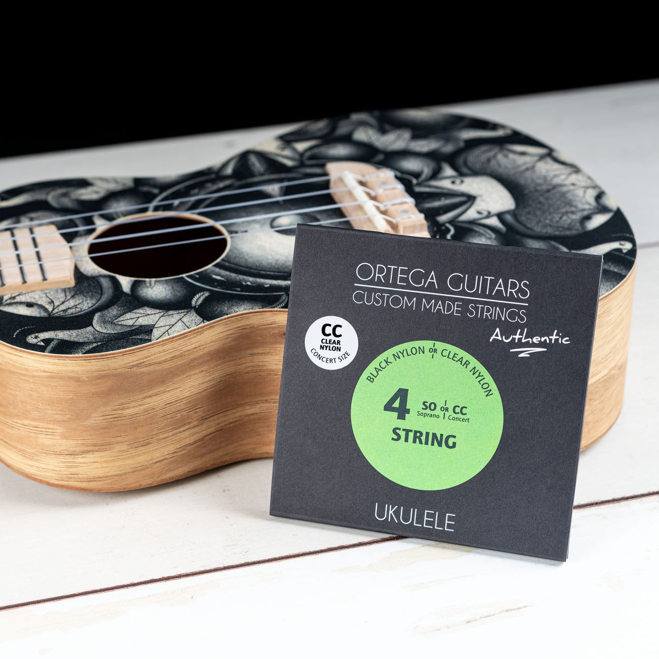ORTEGA Custom Made Strings Authentic String Set - Ukulele 4 String (UKA-CC)