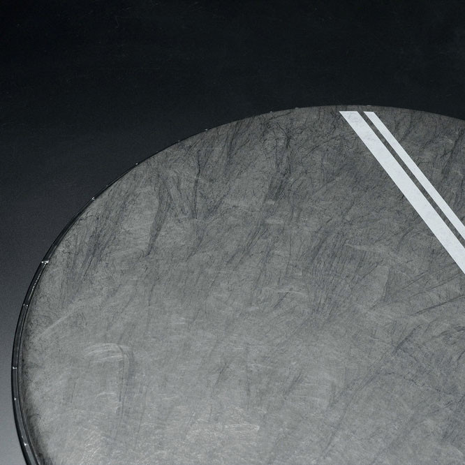 TAMA Reso Black Fiber 22" Head  - white Logo (BK22BMFH)