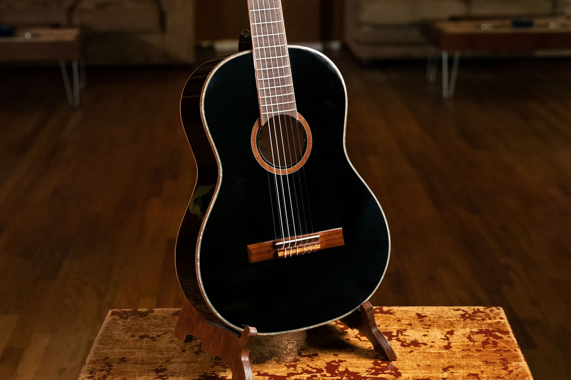ORTEGA Family Series 4/4 Classical Guitar 6 String - Spruce / Mahogany Black + Bag (R221BK)