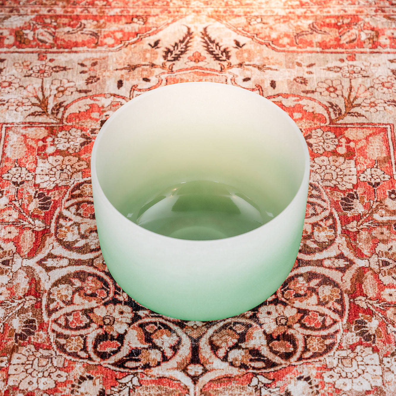 Meinl Sonic Energy 11" color-frosted Crystal Singing Bowl F4, Green, 440 Hz, Heart Chakra (CSBC11F)