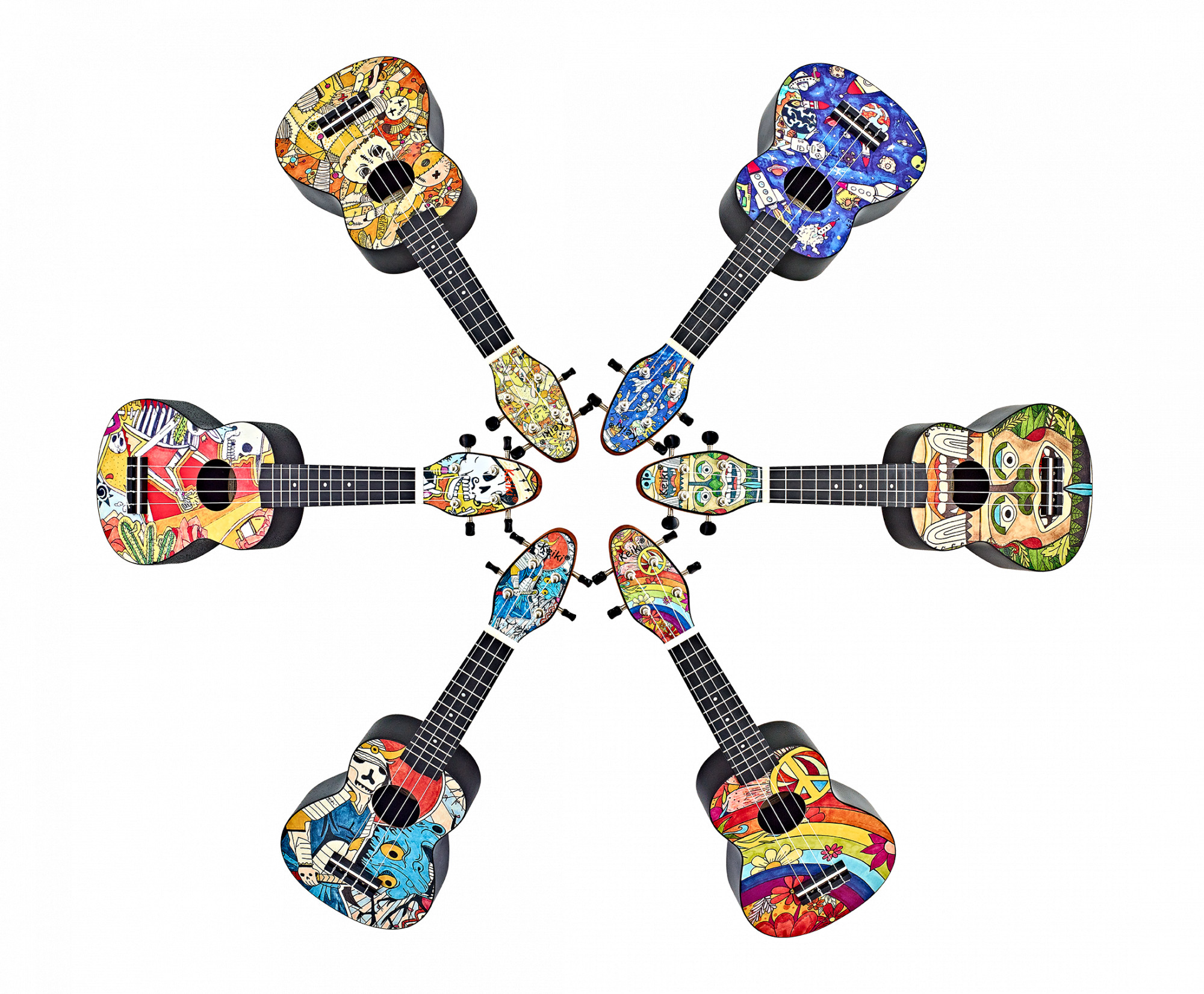 KEIKI K2 Serie Sopran Ukulele Set - Agathis / El Muerto" (K2-EM)